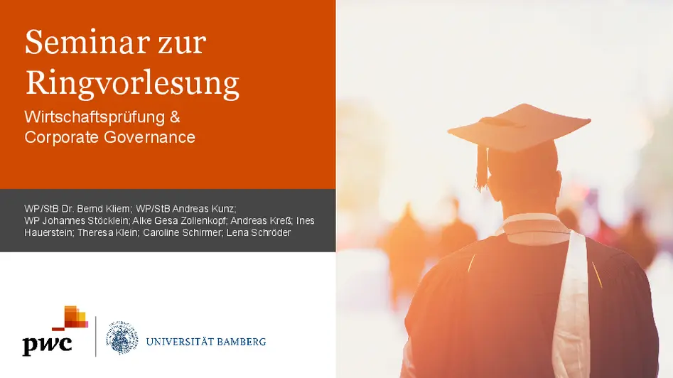 Seminar zur Ringvorlesung Wirtschaftsprüfung & Corporate Governance